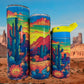 Cactus desert 20oz Tumbler Design, Sunset landscape, Sublimation tumbler
