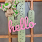 18" Hello Cactus Door Hanger, Welcome Sign, Realtor gift, Closing Gift, Handmade, Laser Cut Door Sign