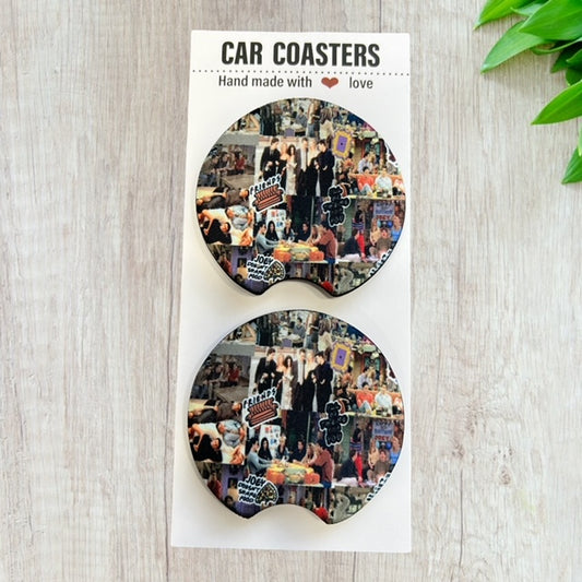 90s Funny Sitcom Coaster Set | New Car Gift | Coworker Gift | Cute Car Accessory | Cup Holder Coaster | Fun Car Gift