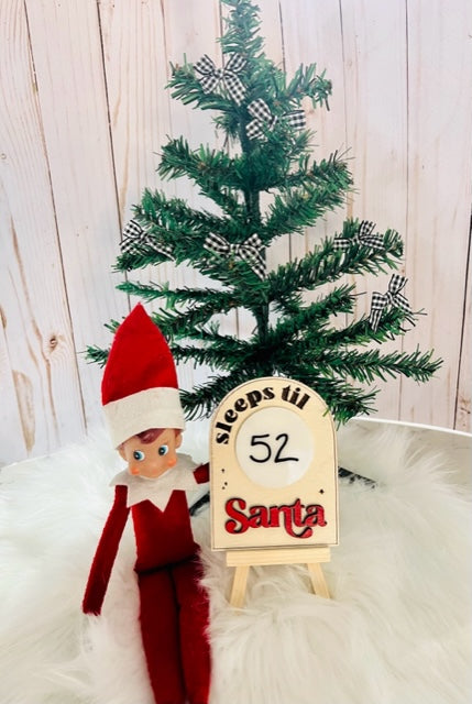 Reusable Santa Countdown fit for your Elf, Christmas, Gift, Christmas Day