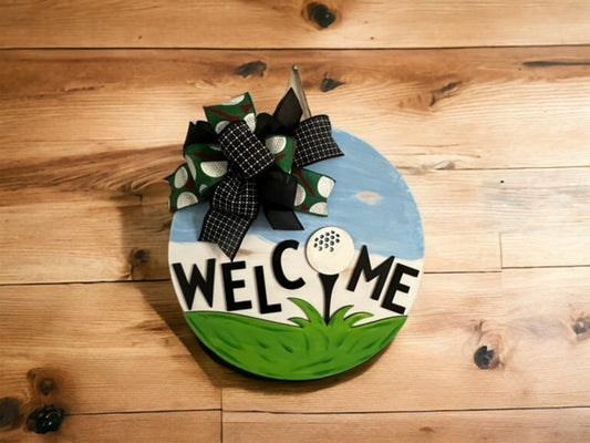 3D Golf Door Sign, Golf Lover, Golfer, Welcome Sign, Realtor Closing Gift
