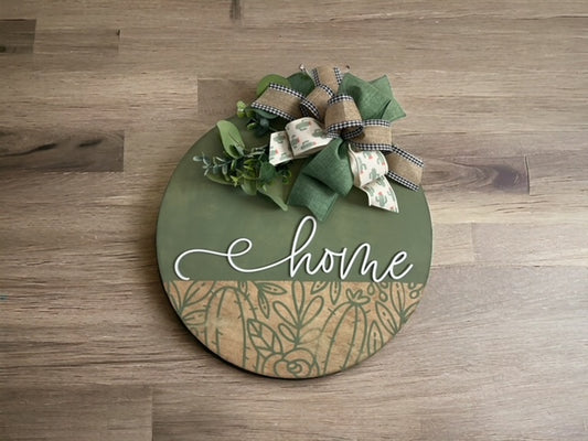Green Home Door Sign, Welcome Sign, New Home gift, Realtor Gift
