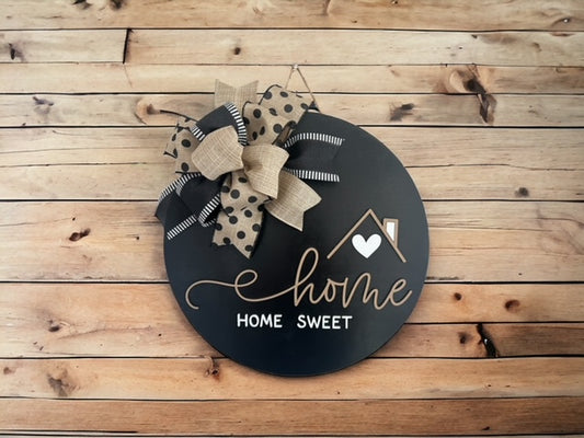 Home Sweet Home Door Sign, Welcome Sign, Realtor Sign, Closing Gift, Welcome Gift