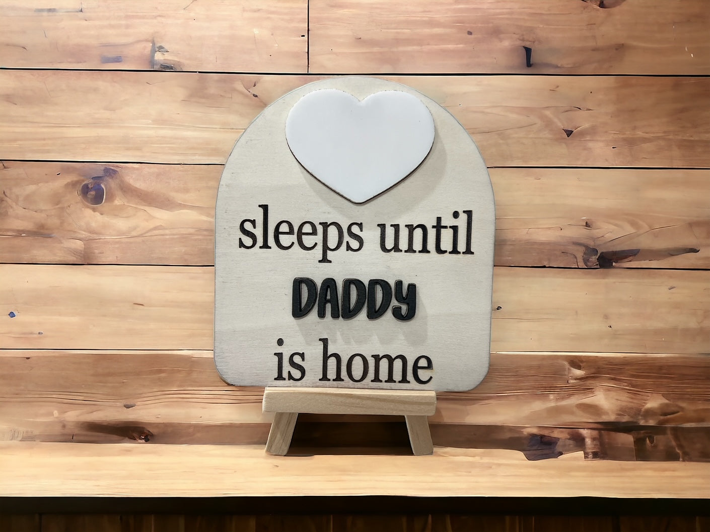 Sleeps Until Daddy is Home Countdown w/stand | Dry Erase | Gift Set | Army Veteran | Army